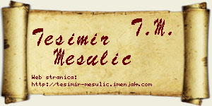 Tešimir Mesulić vizit kartica